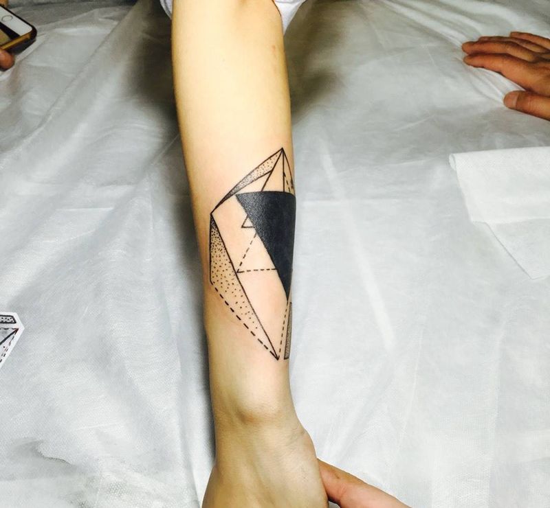 几何图纹身图片