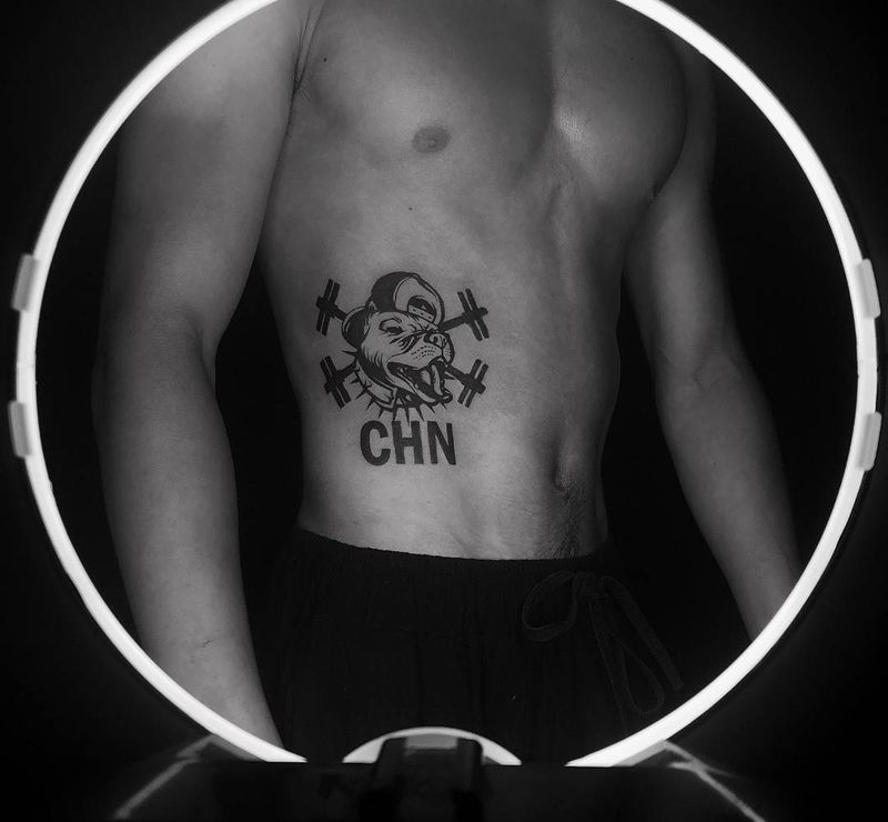 肌肉狗纹身图片