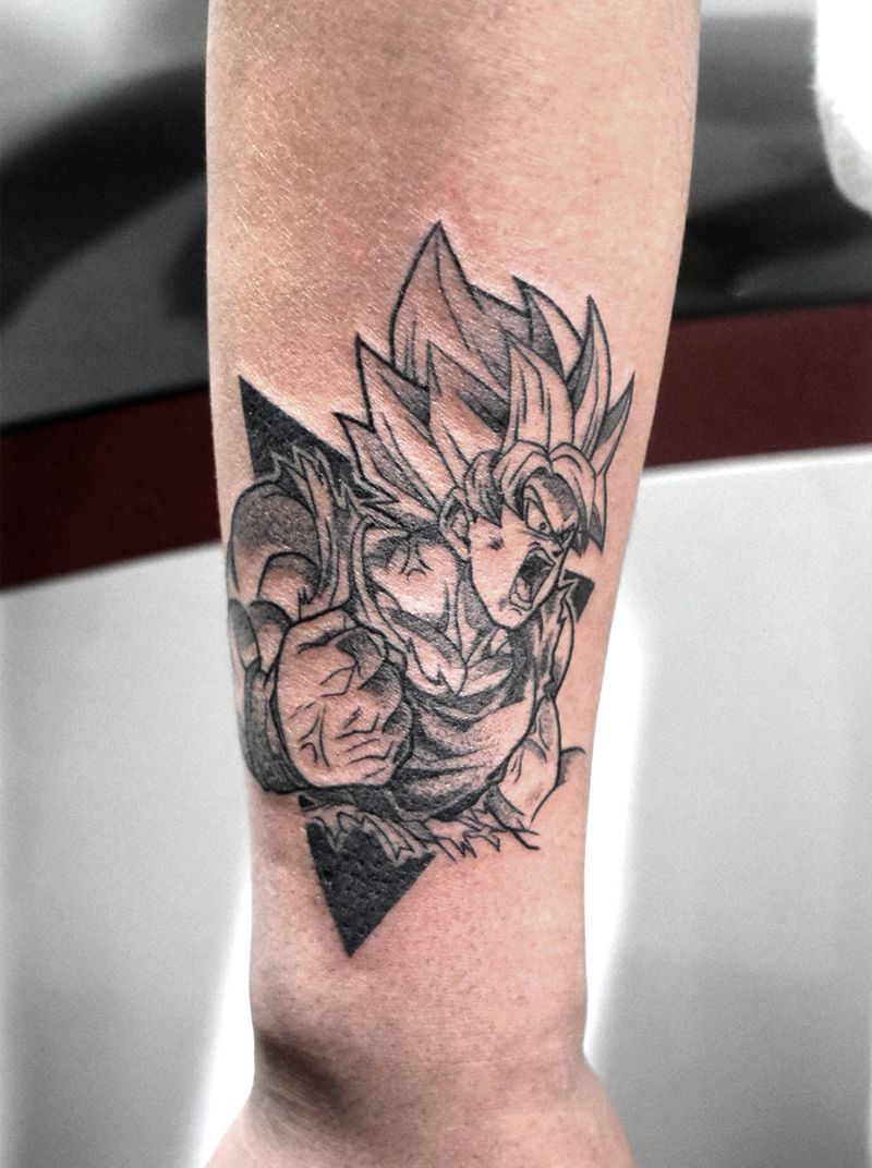 塞牙人纹身图片_手部手臂点刺纹身图案