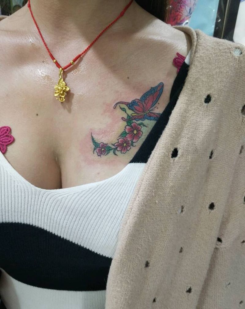 性感小花纹身图片