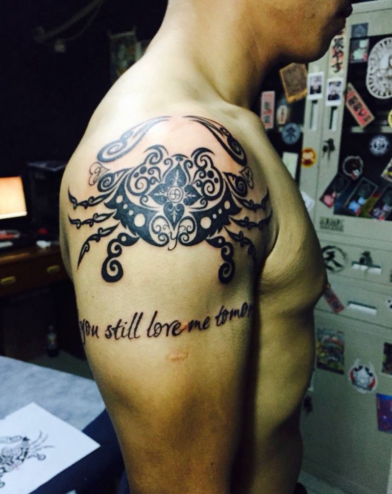 图腾巨蟹座～纹身图片