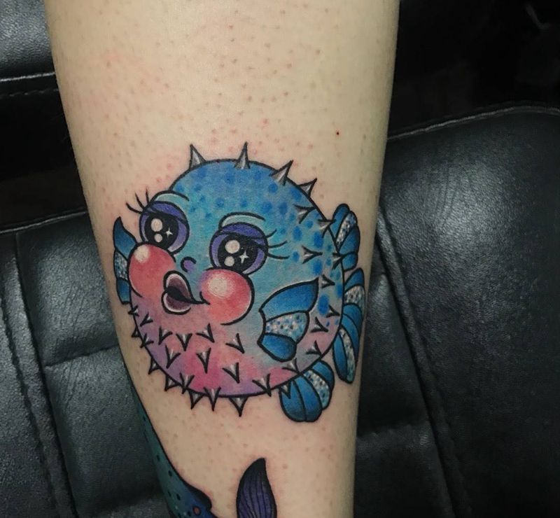 泡泡鱼纹身图片