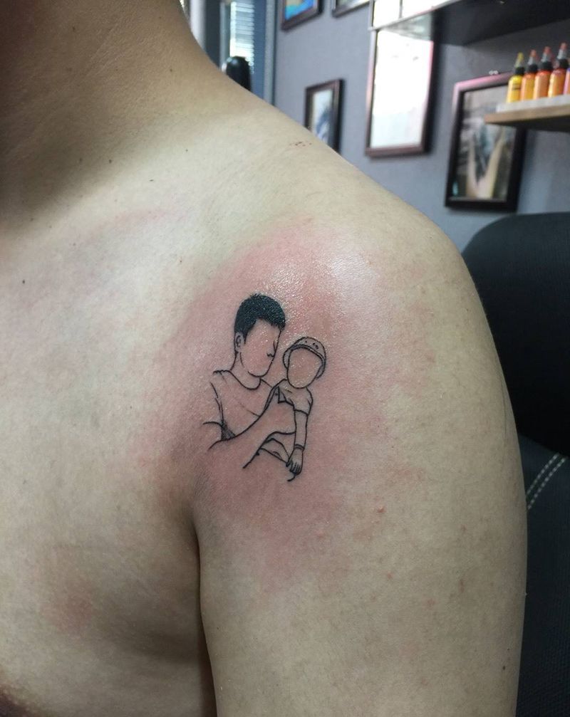 照片线条纹身图片