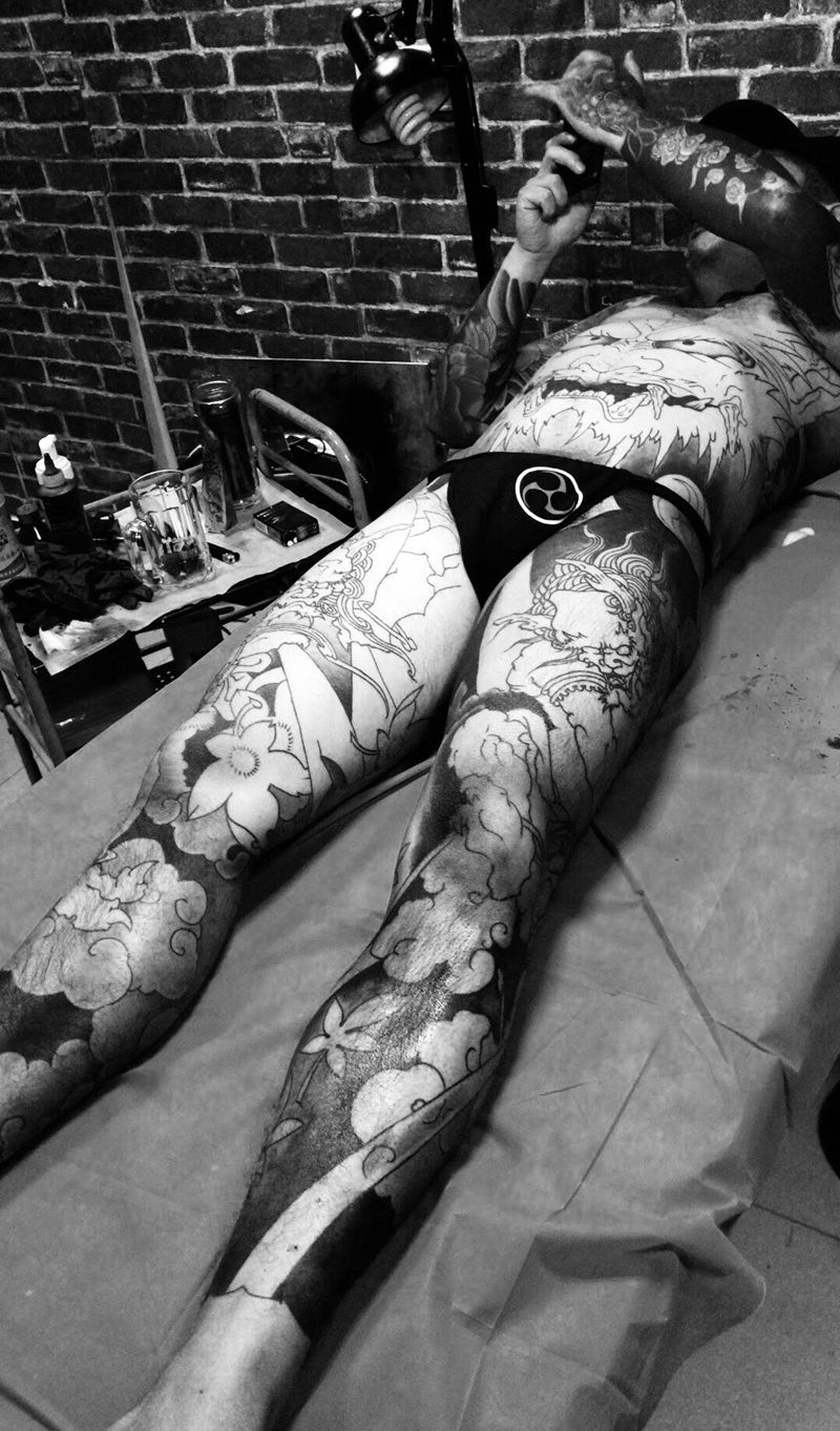 通体未完成纹身图片