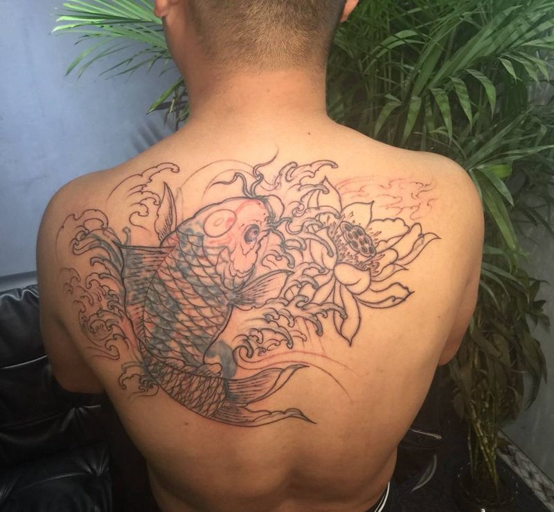 修改。未完成纹身图片