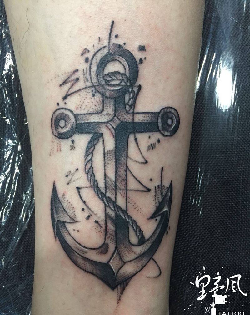船矛纹身图片