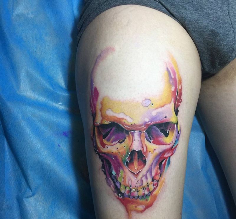 骷髅头纹身图片