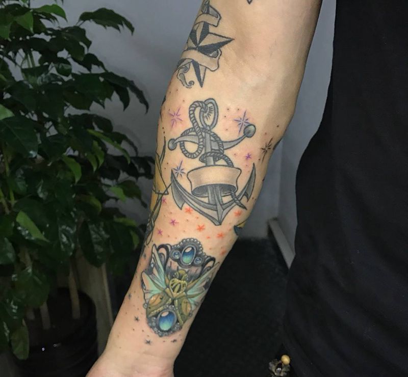 拼接花臂纹身图片