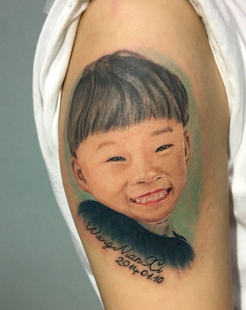 纪念逝去的小宝贝纹身图片