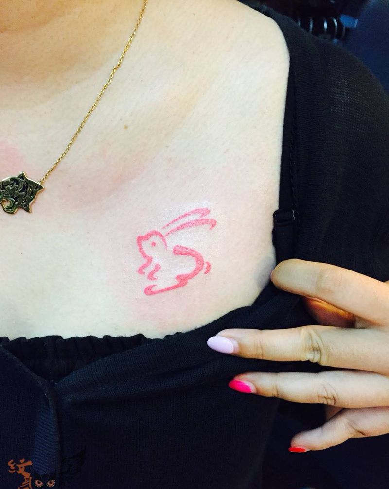 小清新，荧光纹身～纹身图片