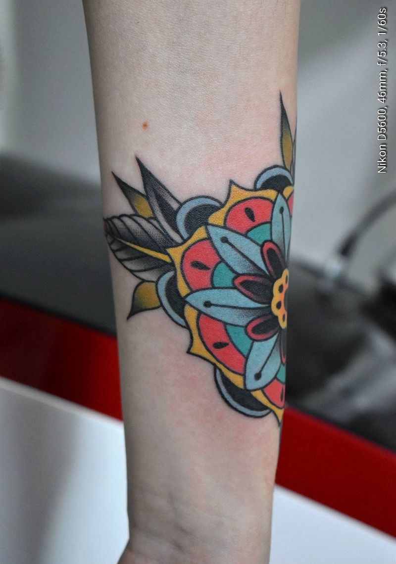 一坨坨纹身图片_手臂Old School纹身图案