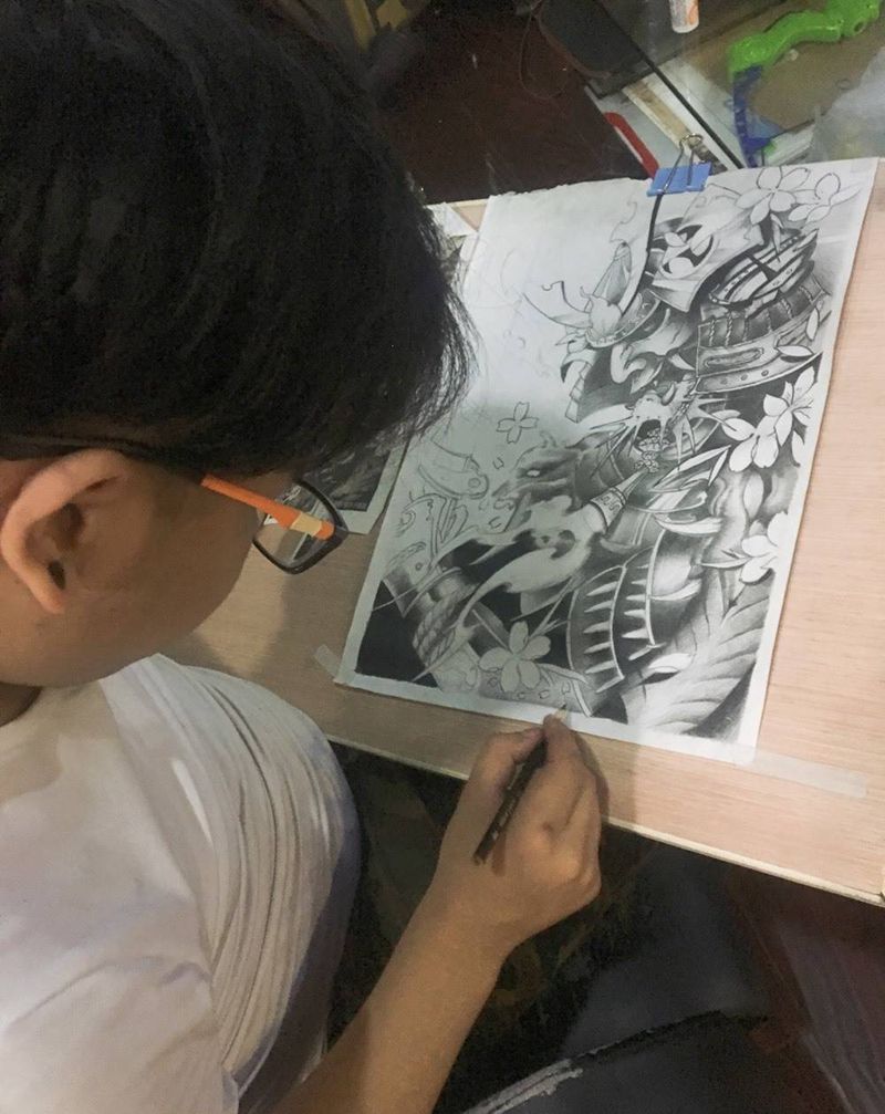 学员日常 练习皮作品及画作纹身图片