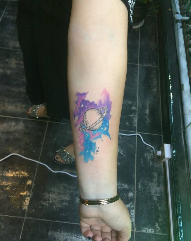 水彩小作纹身图片