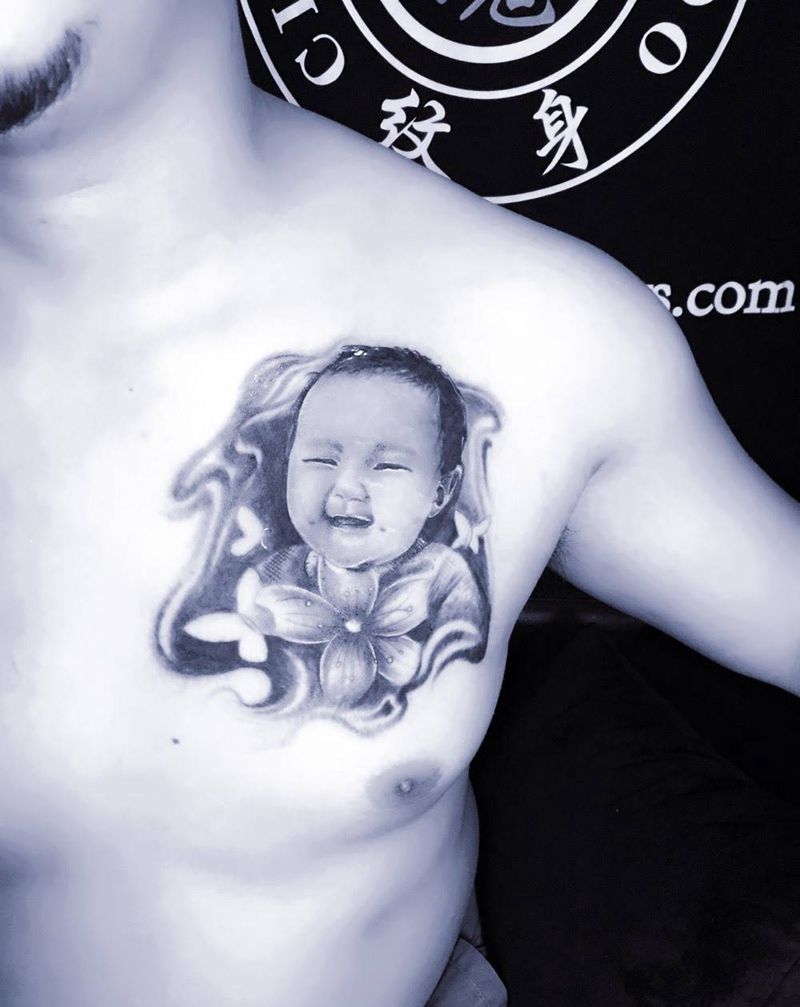 父爱如山纹身图片