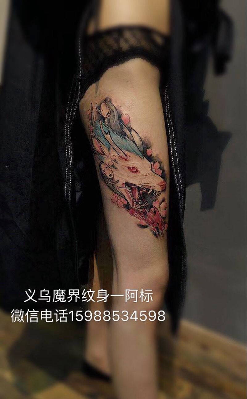 动漫纹身图片_动物鬼神宗教腿部臀部脚部欧美清新传统手臂纹身图案