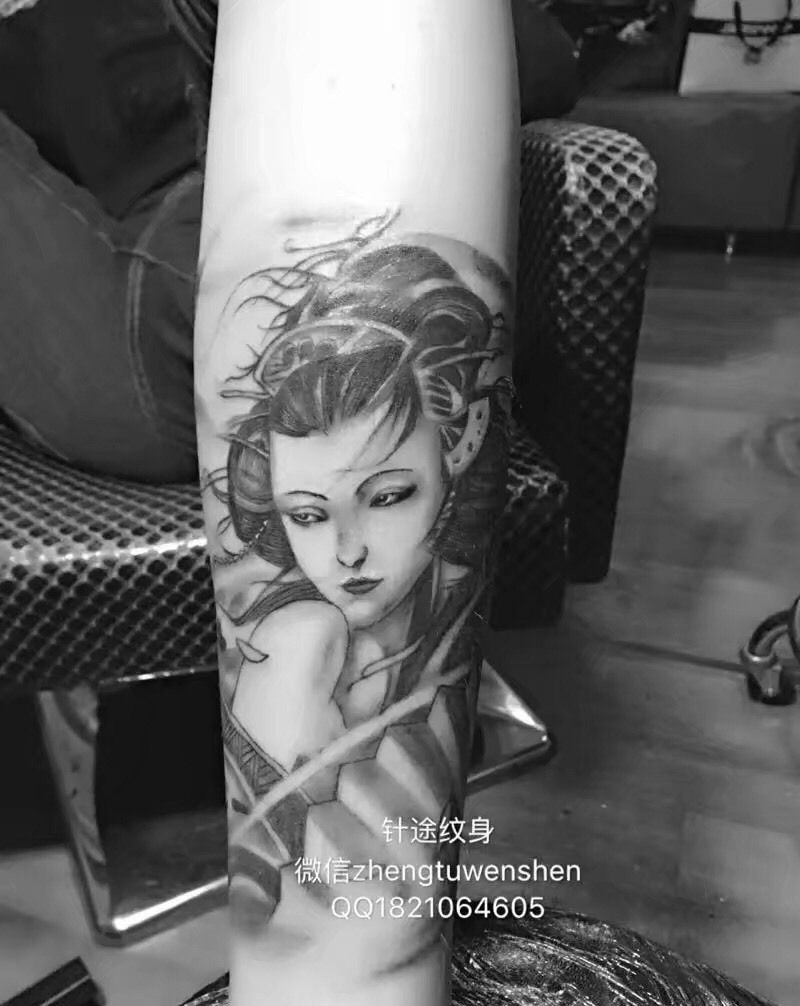 艺妓纹身图片