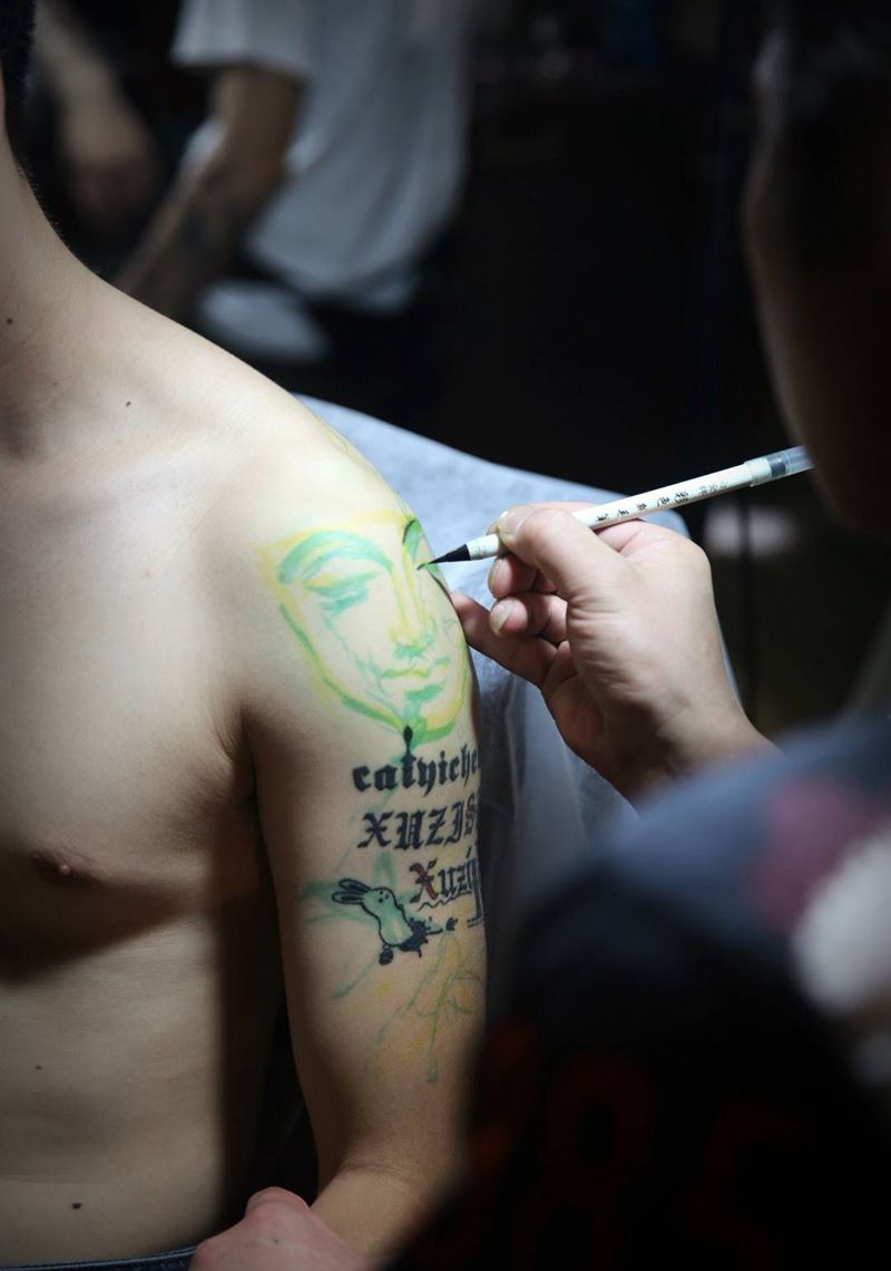 佛 印象风纹身图片_原创人物宗教国画成品手臂纹身图案