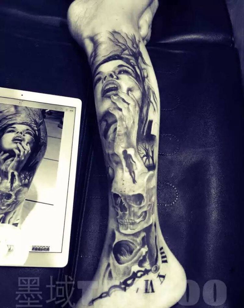 黑灰纹身图片