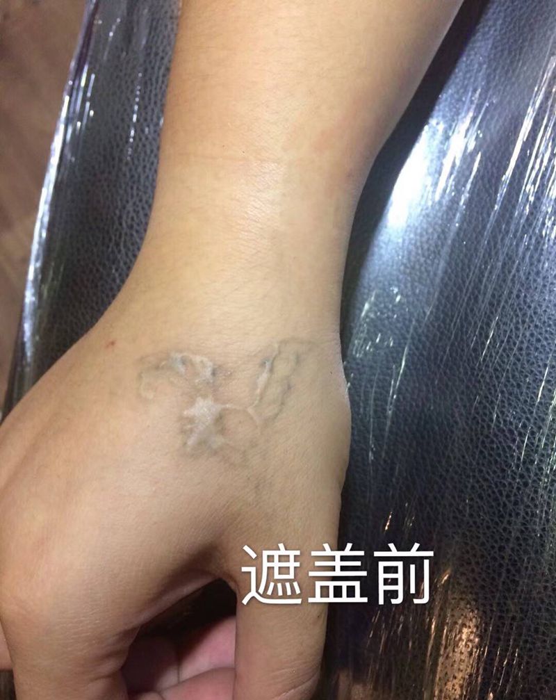 遮盖疤痕纹身图片_手部老传统纹身图案