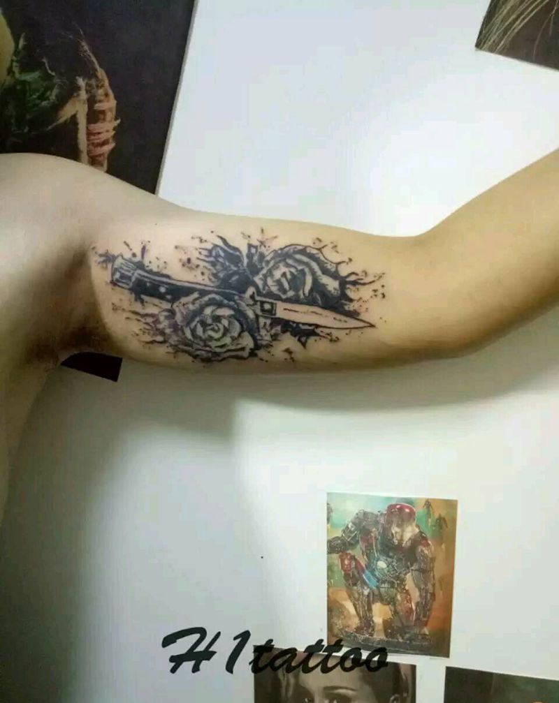 泼墨小图纹身图片