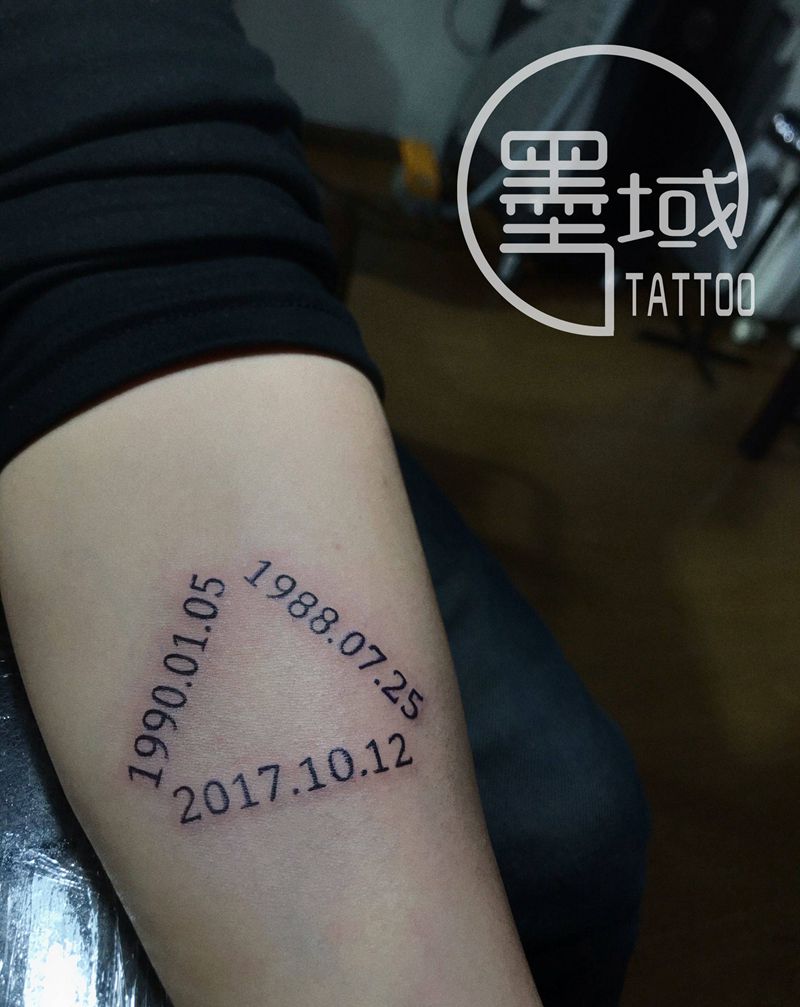 数字纹身图片_花体字纹身图案