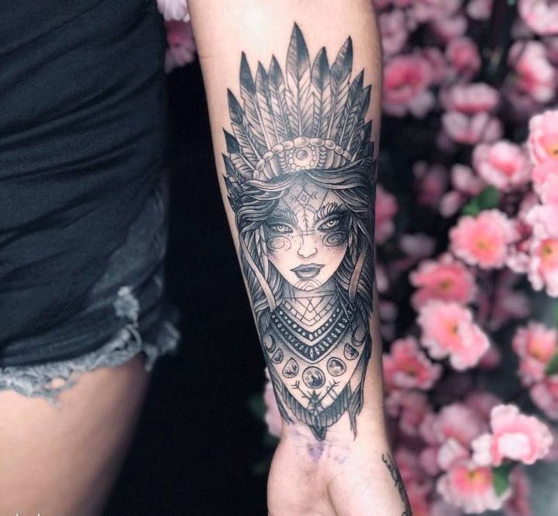 部落纹身图片_手臂几何纹身图案