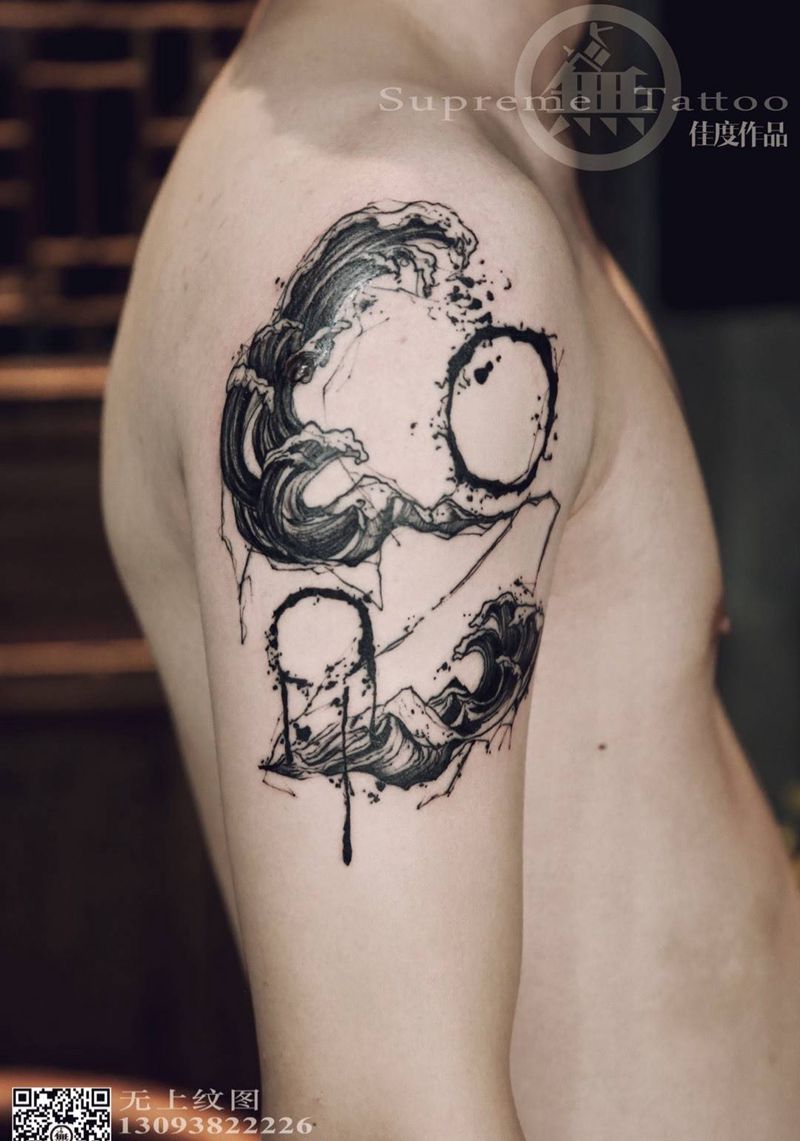 小图纹身图片_成品图腾动物欧美清新手臂颈部肩部纹身图案