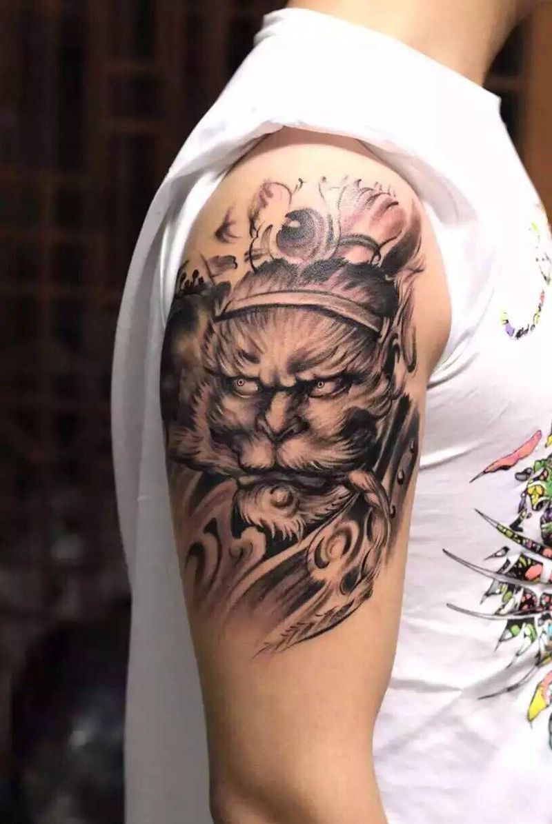 悟空猴子纹身图片_成品手部手臂传统习俗人物宗教鬼神肖像纹身图案