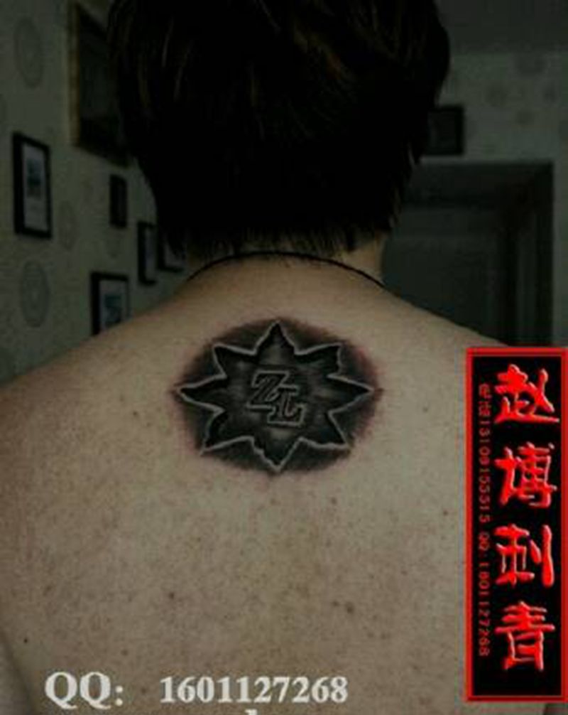 八角形3D纹身纹身图片