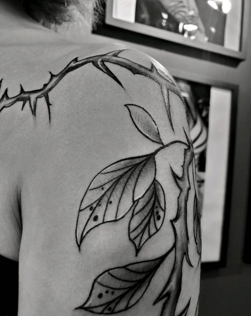 荆棘纹身图片_手臂Old School纹身图案