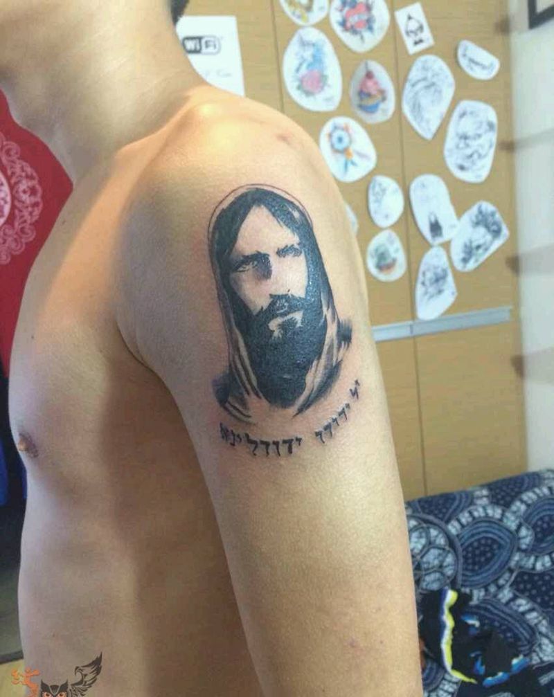 耶稣纹身图片