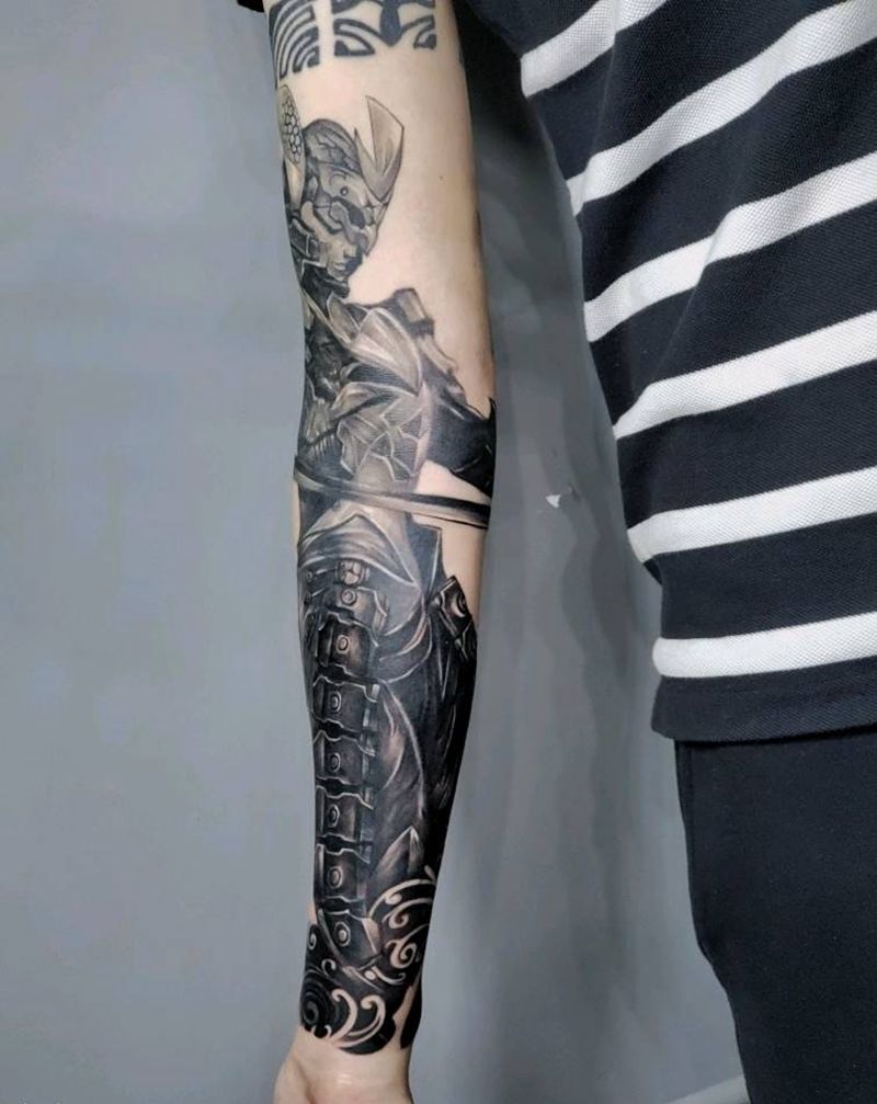 遮盖纹身图片_手臂欧美写实纹身图案