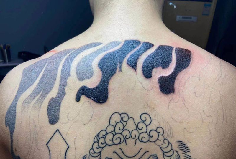 冥王纹身图片_背部老传统纹身图案