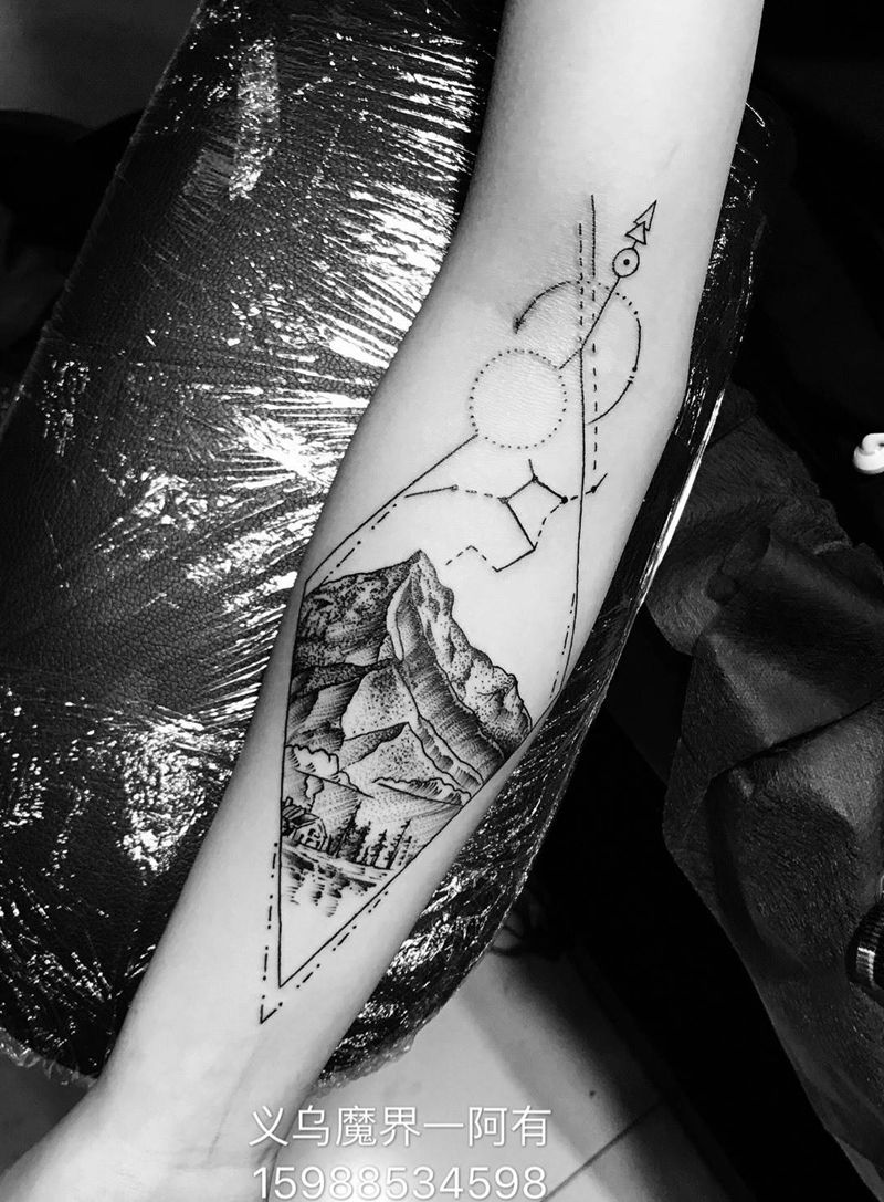 点刺，猫，花纹身图片_成品肩部手臂手部腿部欧美写实清新动物植物纹身图案