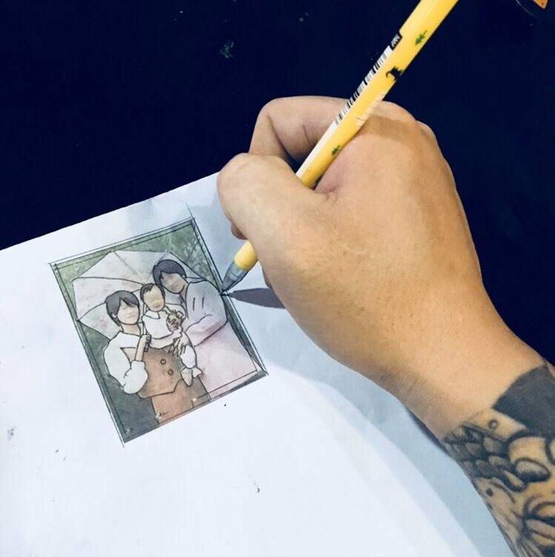 简易人物纹身图片