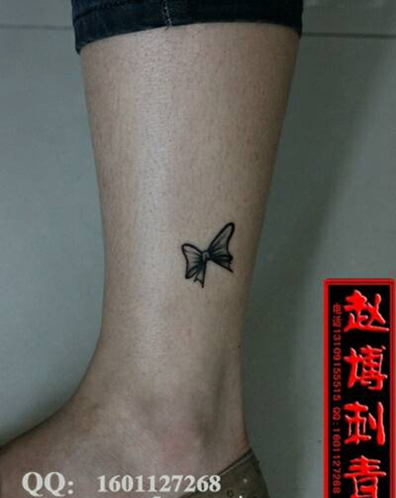 小清新蝴蝶结纹身纹身图片