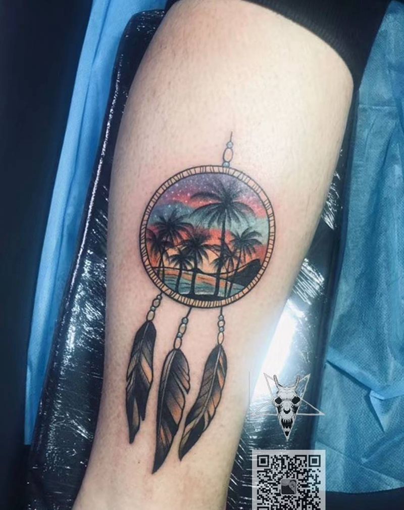 捕梦网纹身图片_手臂New School纹身图案