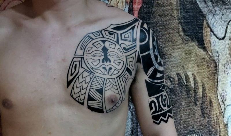 图腾遮盖纹身图片_手臂图腾纹身图案