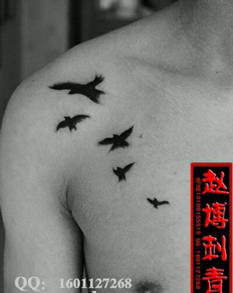 小清新小鸟纹身纹身图片