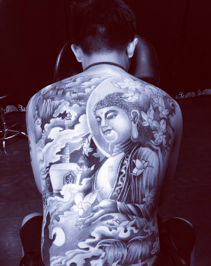 大日如来守护神纹身图片