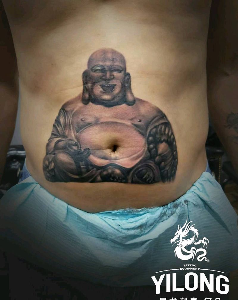 弥勒佛纹身图片