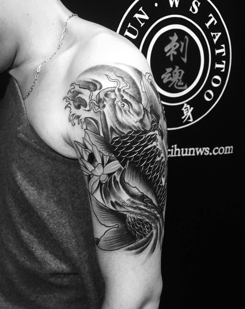 连年有余纹身图片