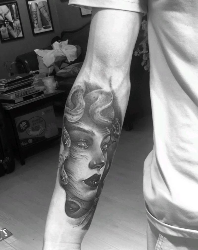 美杜莎纹身图片