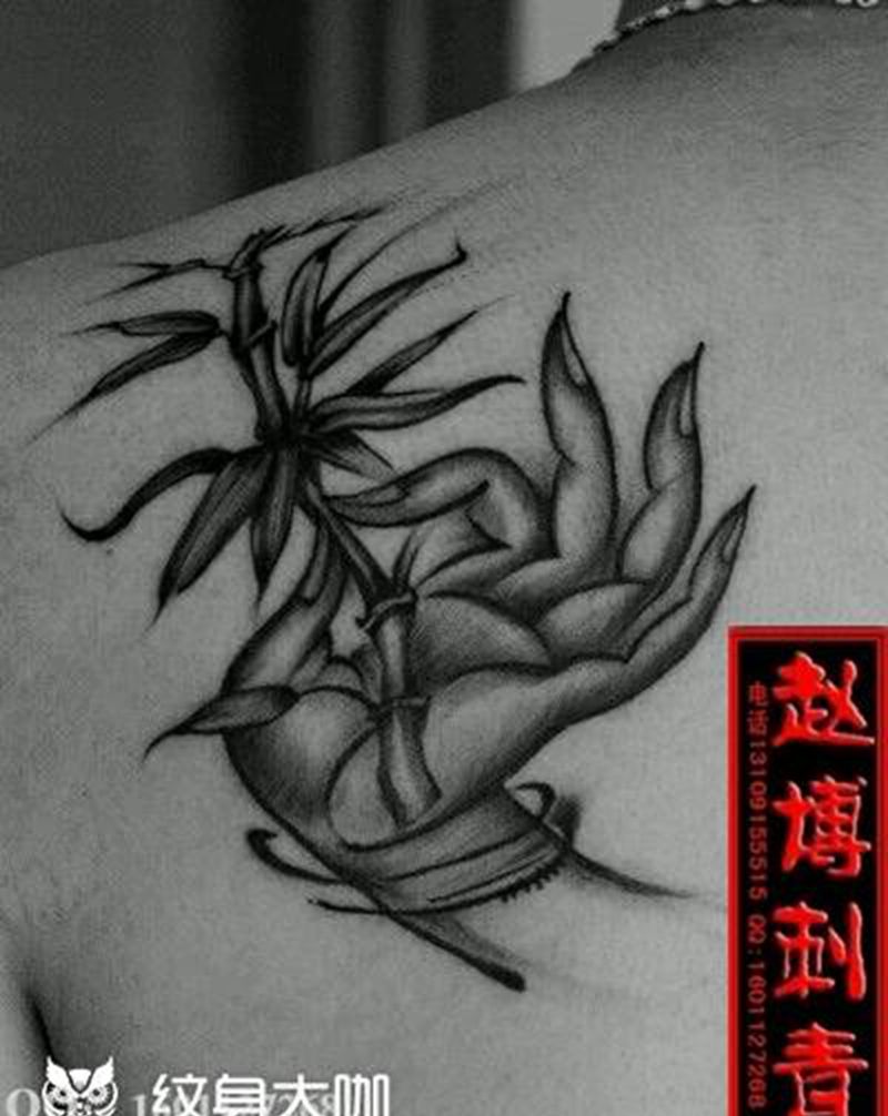 佛手竹子纹身纹身图片