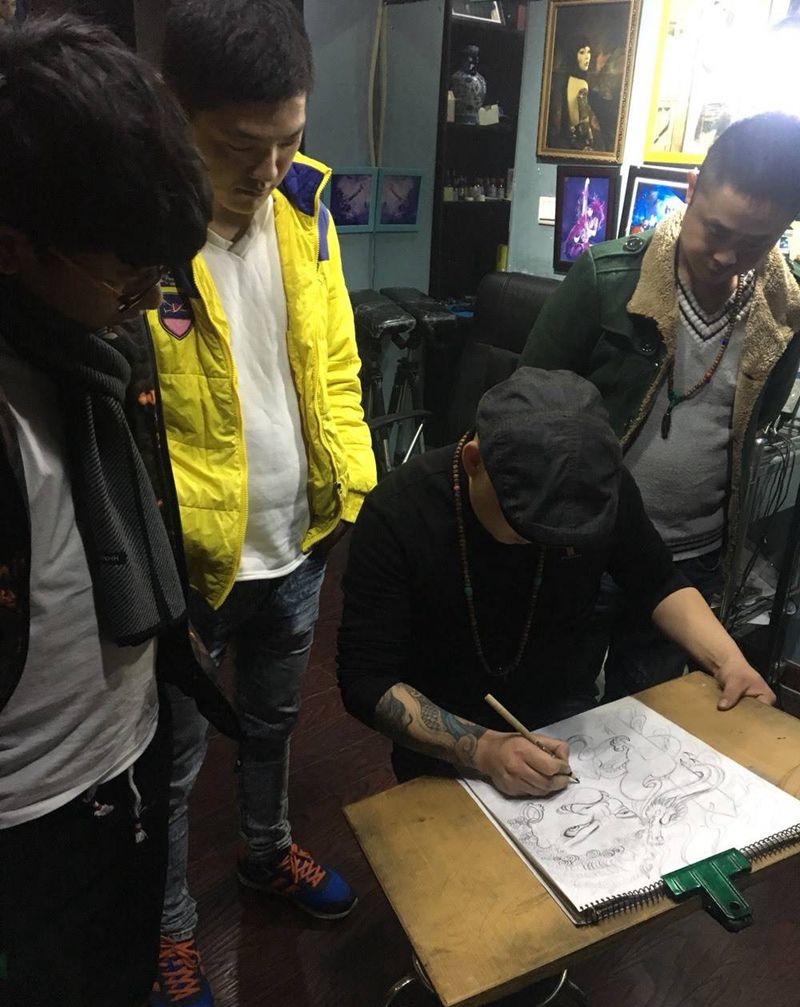 不动明王纹身手稿纹身图片_手稿传统人物原创纹身图案