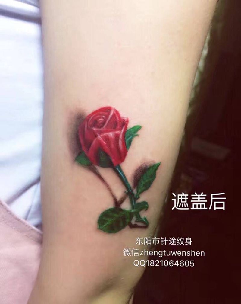 玫瑰花纹身图片