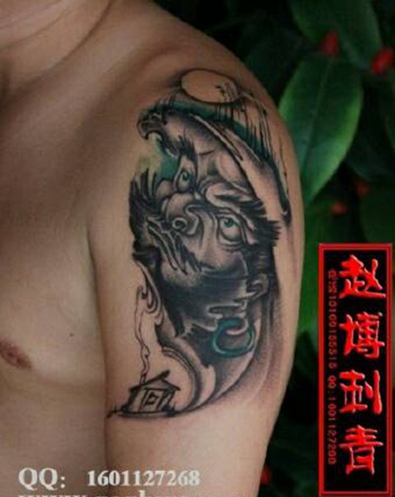 国画古代人物纹身纹身图片