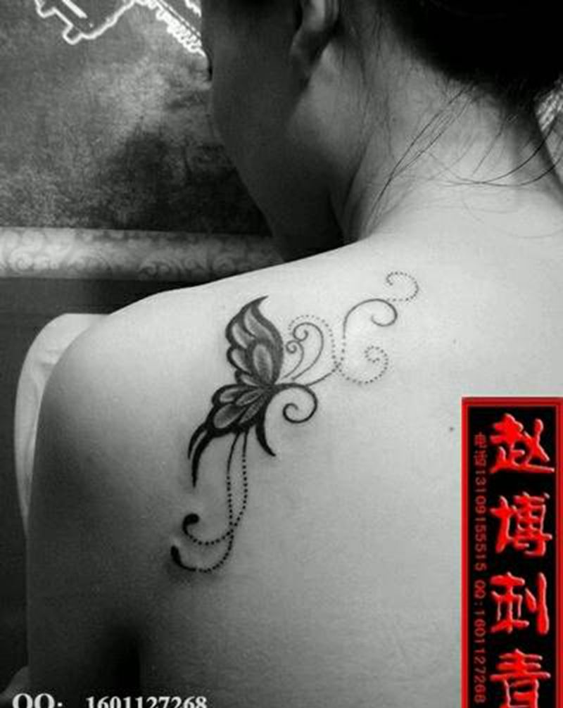 蝴蝶图腾纹身纹身图片