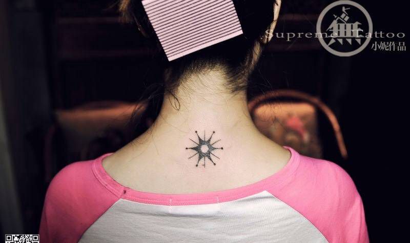 驻店师小作品纹身图片_成品手臂脚部清新植物字符纹身图案