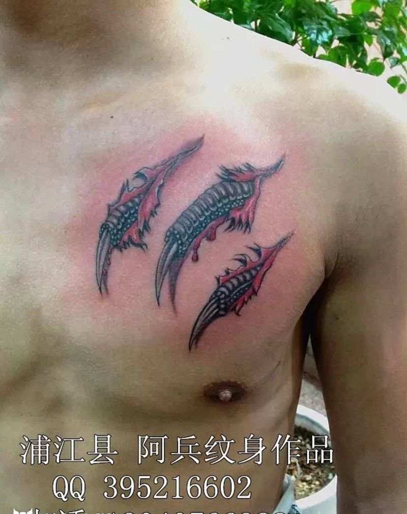 龙爪纹身图片